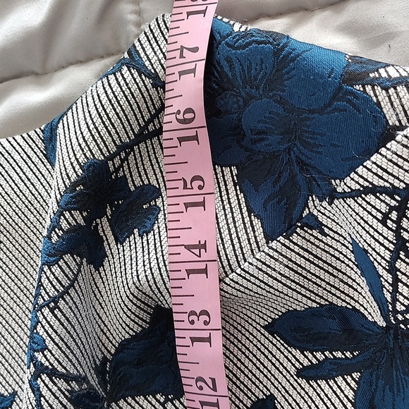 Kay Unger Floral Gown Belted Sleeveless Boat Neck Dress 8 - Picture 15 of 16